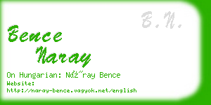bence naray business card